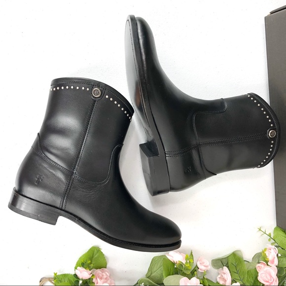 Frye Melissa stud short black boots size 6.5 B - Picture 4 of 8